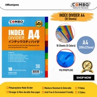 Index Divider A4 (10 Lembar) / Plastik Divider / Pembatas Binder / Binder Divider / File Divider