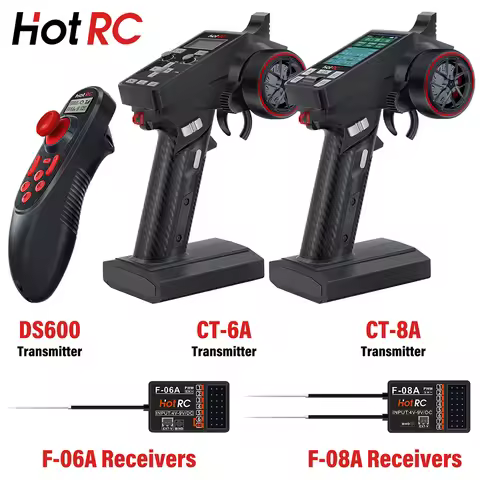 HotRC Transmitter CT-6A CT-8A DS600 6CH 8CH 2.4GHz Radio System Remote Controller