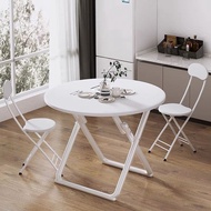LdgHousehold Small Apartment Folding Dining Table round Table Balcony Occasional Table and Chair Rental House Rental Net
