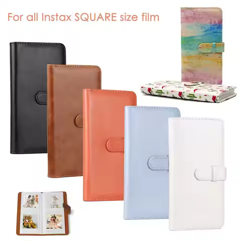 80 Pockets Soft PU Leather Photo Album Storage Book For Fujifilm Instax Square SQ1 SQ6 SQ10 SQ20 SP-