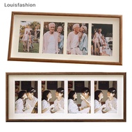 Louisfashion 8x20 Wood Picture Frame - 8x20 Photo Frame With Mat Display 4Pcs 4x6 Photos, 4x6 Pictur