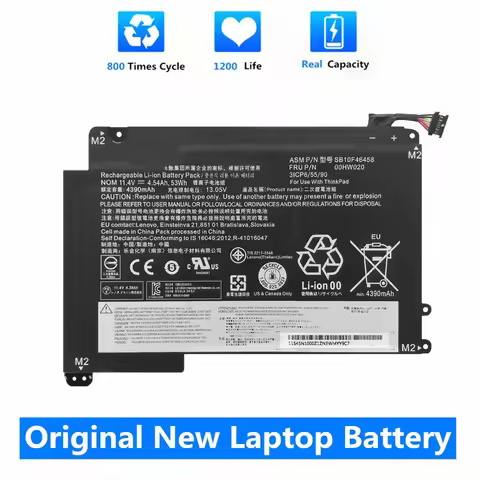 CSMHY New Original 00HW020 53Wh Laptop Battery For LENOVO ThinkPad P40 Yoga 460 20EL Yoga 14 SB10F46