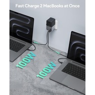 Aukey PA-TA09A Universal Travel Adapter GAN Type C 100W Multiple Ports UK US EU Mode 1 USB a & 3 USB