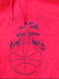 原價$2880 Nike SB L號 紅色 二手 大學衛衣 帽T 迷彩 nigo ape sb 滑板 hippie