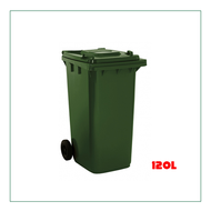 GREEN DUSTBIN 2 WHEEL - TONG SAMPAH BERODA / TONG SAMPAH TARIK