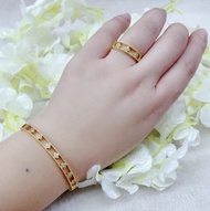 (172) 10k gold bangle for daily use and occasions OPEN BANGLE &amp; ADJUSTABLE RING