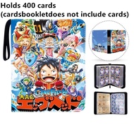 Bandai | 400/900Pcs 4/9 Pocket Anime One Piece Luffy Zoro Cards Book zipper PU leather Cards Binder 
