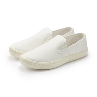 มูจิ รองเท้าผ้าใบกันละอองน้ำแบบสวม - MUJI Less Tiring Slip On Sneakers สี Off white รุ่น EIA20A4S