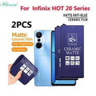 BLKNAIM 2PCS For Infinix HOT 20i 20S 20 4G/5G HOT 12 Play 12i  HOT 11 2022 11S NFC HOT 11 10 9 Play  Smart 6 Plus Smart 5 4 Full Screen Matte ceramic screen protective film/ Anti blue Purple Light Ray Eye Care Matte ceramic 9H Screen Protector Film