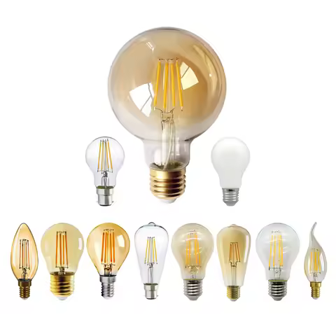 10PCS LED Edison Bulb Lamps E27 E14 B22 2700K 3000K 4000K Lighting 220V Filament Vintage Ampoule Inc
