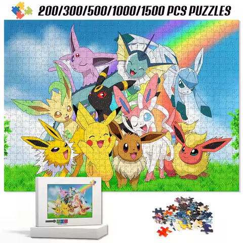 Digimon Children/adult Jigsaw Puzzle Family Cartoon Tangram Multi-Size 200/300/500/1000/1500 Pieces 