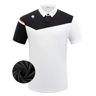 [DESCENTE] Golf Summer Quick-Drying Clothes Short-Sleeved T-Shirt Men Sports Cardigan Outdoor Sports