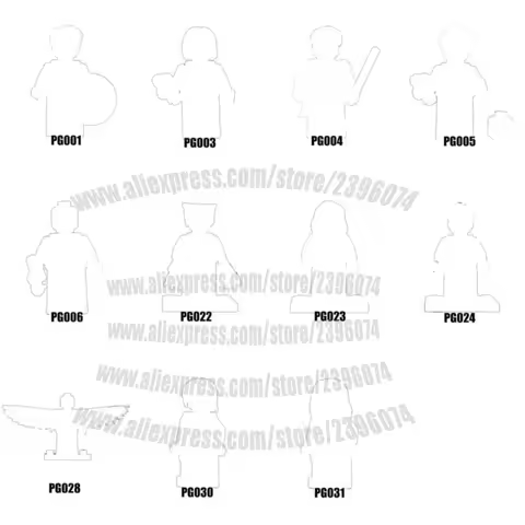 Action Figures Building Blocks PG001 PG003 PG004 PG005 PG006 Series-133 Best Gift for Boys Girls Bir