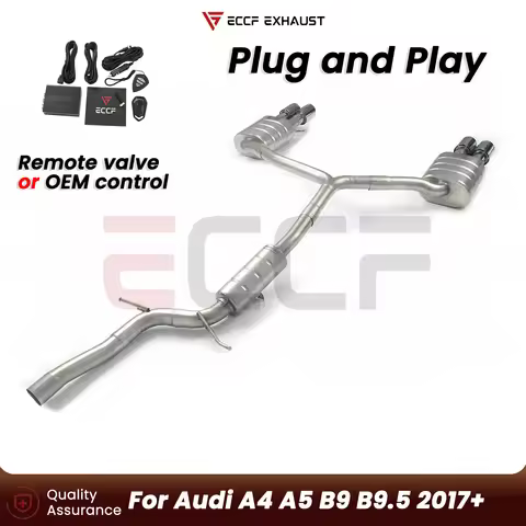 Aggressive Exhaust Sound Stainless Steel Catback exhaust system FOR Audi A4 A5 B9 B9.5 2017+ Plug an