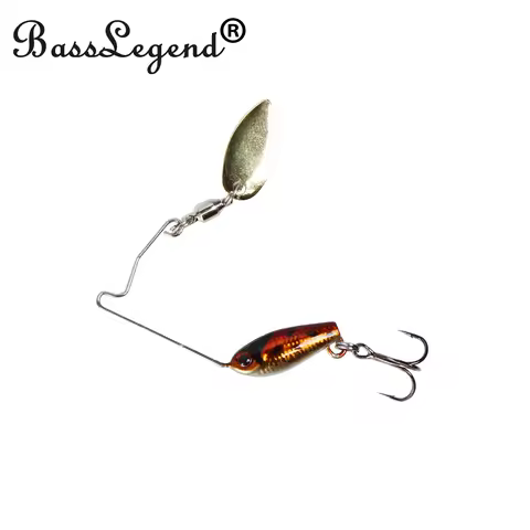 BassLegend Fishing Lure Area's Metal Blade Shad Tailspin Micro Spinnerbait Bass Pike Trout Chub Perc