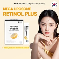 [Monthly Health] Mega Liposome Retinol Plus Korean Beauty Supplement Powder 30 Sticks – Clear, Radia