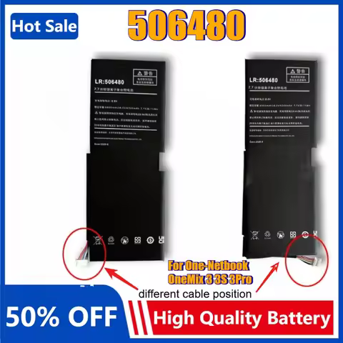 New 506480 Notebook Laptop Tablet PC Battery for One-Netbook OneMix 3 3S 3Pro OneMix3 OneMix3 Pro On