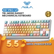 AULA F87PRO V2 87Keys Mechanical Keyboard Tri-Mode Keyboard Wired/2.4G/Bluetooth Hot-Swappable