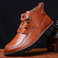 INLIKE Import British Modern Sepatu Desert Martin Boots Tinggi Pria Casual Formal Kulit Kerja Cowok 