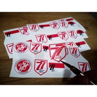 DIRGAHAYU 77 INDONESIA VYNIL STICKER 1 set