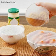 Hao 4pcs Stretch Reusable Food Storage Wrap Silicone Bowl Cover Seal Fresh Lids Film SG