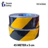 CAHAYA HITAM Sticker Reflective Light/TONATA/Yellow Black ZEBRA 45 MTR ORIGINAL BEST QUALITY
