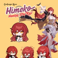 GANTUNGAN Himeko HSR Keychain | Himeko Honkai Star Rail Premium Laser Cutting UV Acrylic Keychain | 