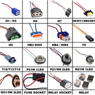 Car Headlight Connector Lamp Bulb Wiring Harness Plug Socket H1H4 H7 H8 H9 HB3 HB4  HIR2 H11 880 881