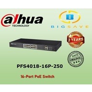 DAHUA 16 PORT PFS4018-16P-250 PoE SWITCH