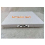 1'' Gabus tapak hantaran / Square Polystyrene Foam/ Gabus Dulang Hantaran 10''x10''/ 1” Gabus Hantar