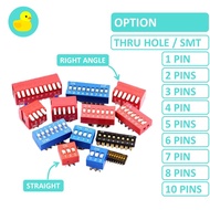 5pcs - DIP Switch 1P 2P 3P 4P 5P 6P 7P 8P 10P With Thru Hole / SMT
