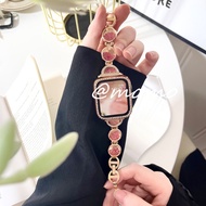 Floating iWatch Strap for iWatch Ultra Series 8 7 6 5 4 3 Luxury Quicksand IWatch Band Diamond Stain