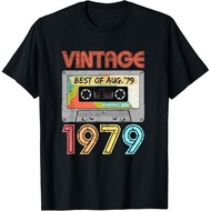 Men's cotton T-shirt August 1979 40th Birthday Shirt | Mens Womens Vintage 1979 T-Shirt