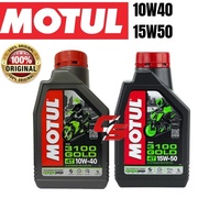 MOTUL ENGINE OIL 100% ORIGINAL 4T 3100 10W40 15W50 1L MINYAK HITAM