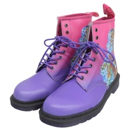 全新未使用 ▲ Dr.Martens Martens 1460 TECHNIQUE JOY DIVISION NEWORDER 印花設計 8 號秋季真皮短靴 粉紫色 9 號 男款 附鞋盒