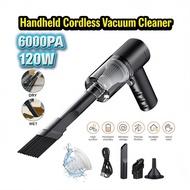 6000Pa 120W Cordless Car Vacuum Cleaner Handheld Wireless Blow Suction Mini Vacum Cleaner Kereta Por