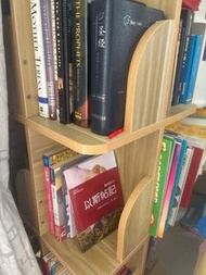 360度正方形旋轉書櫃（三層）