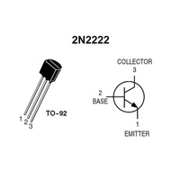 2N2222 Transistor NPN TO-92 0.8A 40V