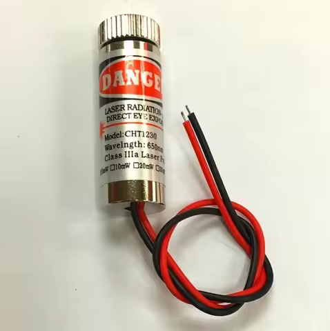 1PCS 12mm laser module red light 5MW straight line 650nm adjustable CHT1230 industrial grade laser h