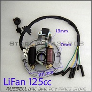 LiFan 125cc Magneto Stator for Most kick start engine dirt pit bike ATV Quad parts