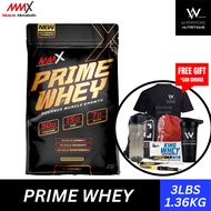 MMX Prime Whey Protein 3Lbs/1.36Kg (Free Gift) - Whey Protein,Protein Isolate,Cutting,Lean,Build Mus