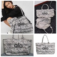 AI*0 totebag AI0o Yoga shoulder bag - Grey Tie Dye, Durable Canvas Design