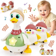 Crawling Toy for Baby 6-12 Months: 3 Magnetic Ducks with 7 Moving Modes