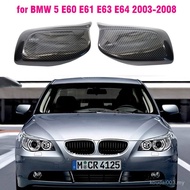 1 Pair Carbon Fiber E60 Mirror Cover M Style Car Side Rearview Mirror Cover Cap Trim For BMW 5 6 ser