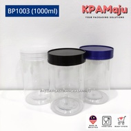 [50pcs]【Bundle Pack】Balang BP1003 (1000ml) + Stopper Kedap Udara - Balang Kuih Raya, Balang Plastik,