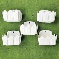 White fence wall pots are suitable for balcony decoration, cafe decoration