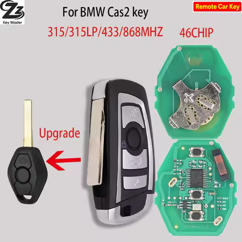 Zz For BMW 315/434/868MHz CAS2 System ID46 CHIP Car Remote Key For BMW 1 3 5 X5 E46 E60 E61 E63 E64 