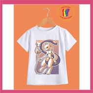 Pokemon t-shirt for boys mewtwo king kai 4-way stretch