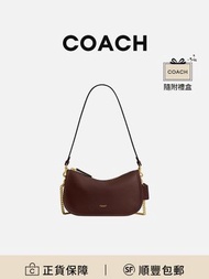 COACH Waverly 24半月包斜孖袋楓樹棕色牛皮革復古時尚[平行進口]