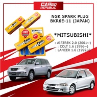 Mitsubishi Airtrek 2.0 Colt 1.6 Lancer 1.6 (BKR6E-11) NGK Spark Plug Set 100% Original Made From Jap
